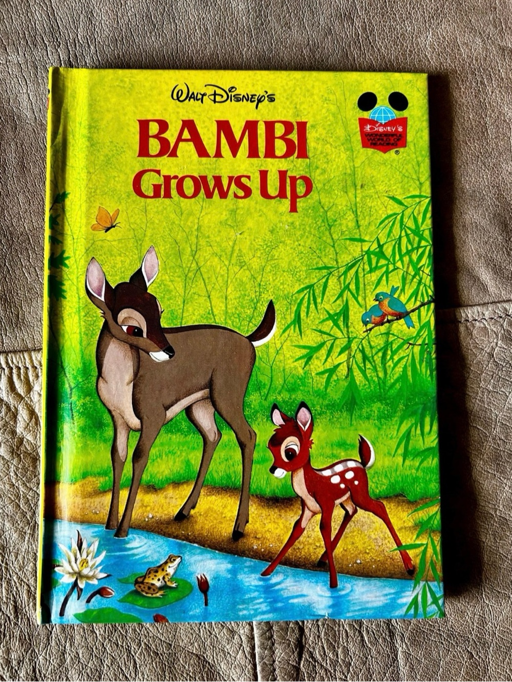Vintage 1979 Bambi Grows Up Hardcover Book Disney Wonderful World of Reading